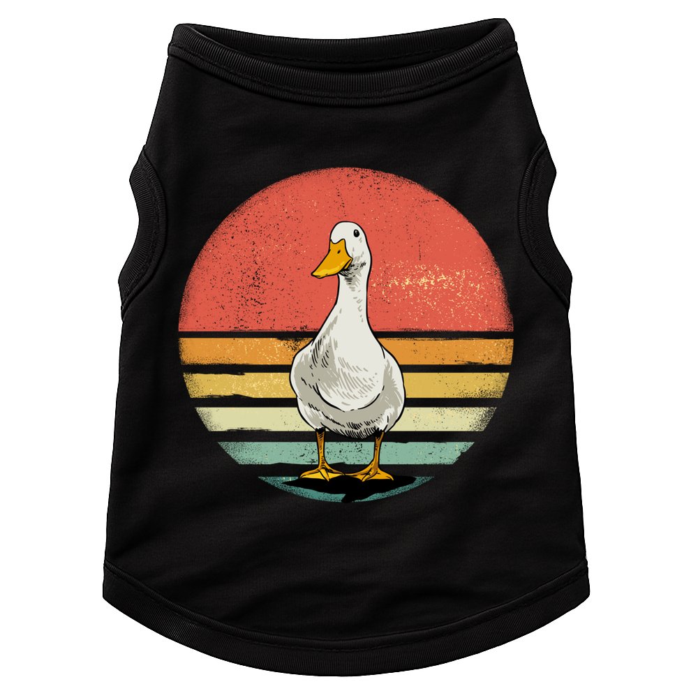 Retro Vintage Duck Gift Doggie Tank