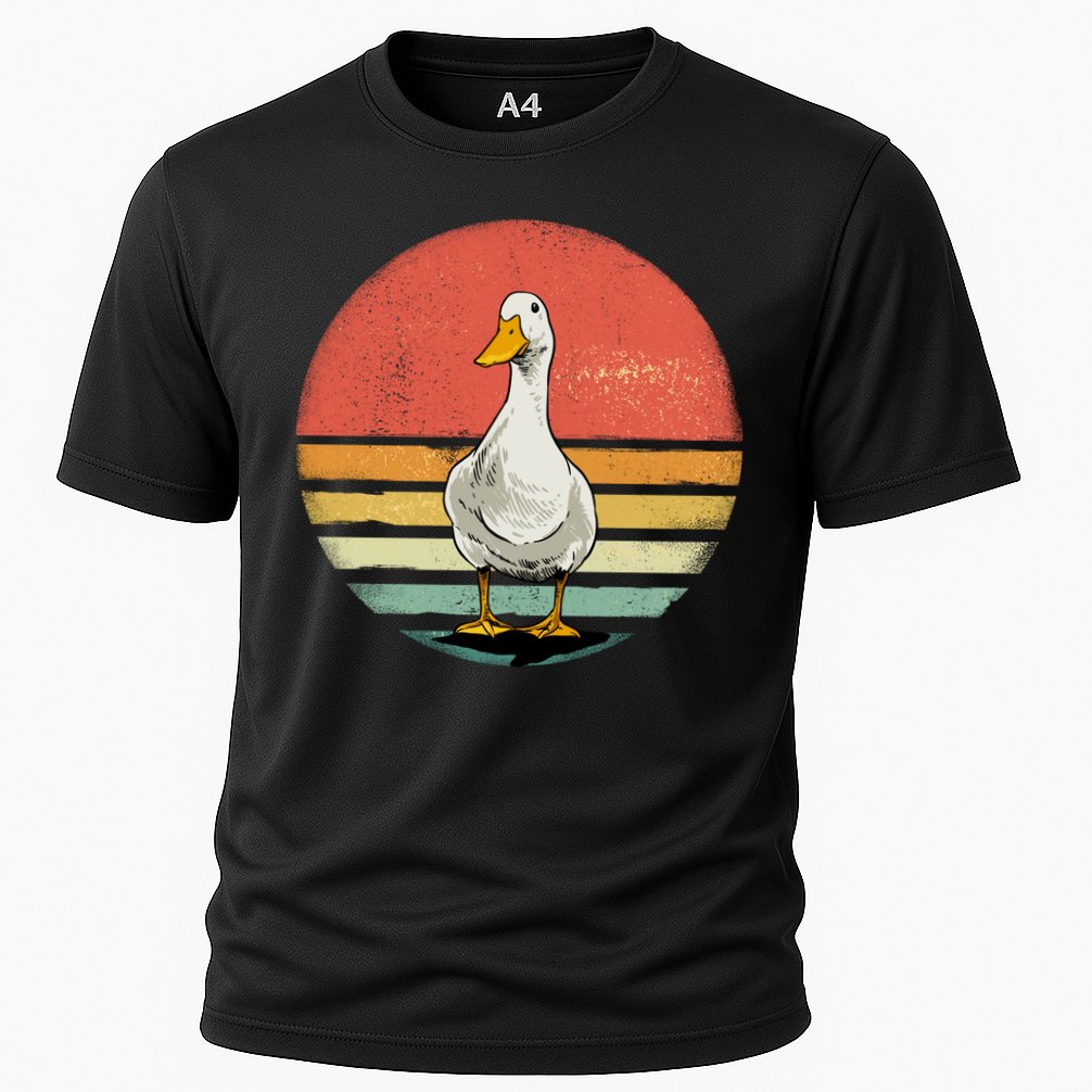 Retro Vintage Duck Gift Cooling Performance Crew T-Shirt