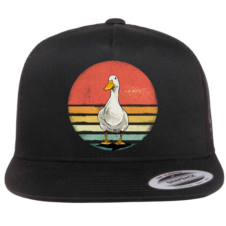 Retro Vintage Duck Gift Flat Bill Trucker Hat