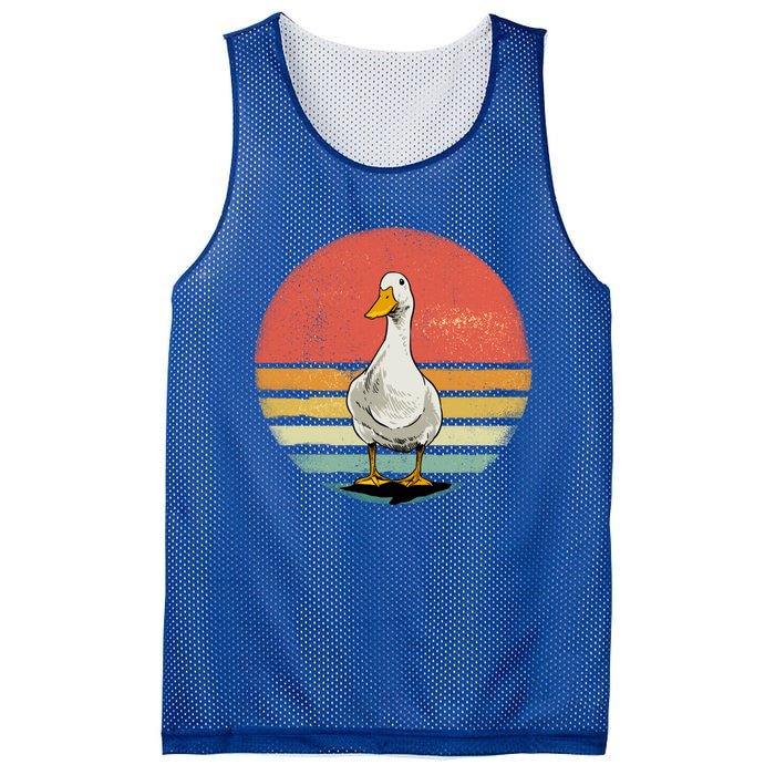 Retro Vintage Duck Gift Mesh Reversible Basketball Jersey Tank