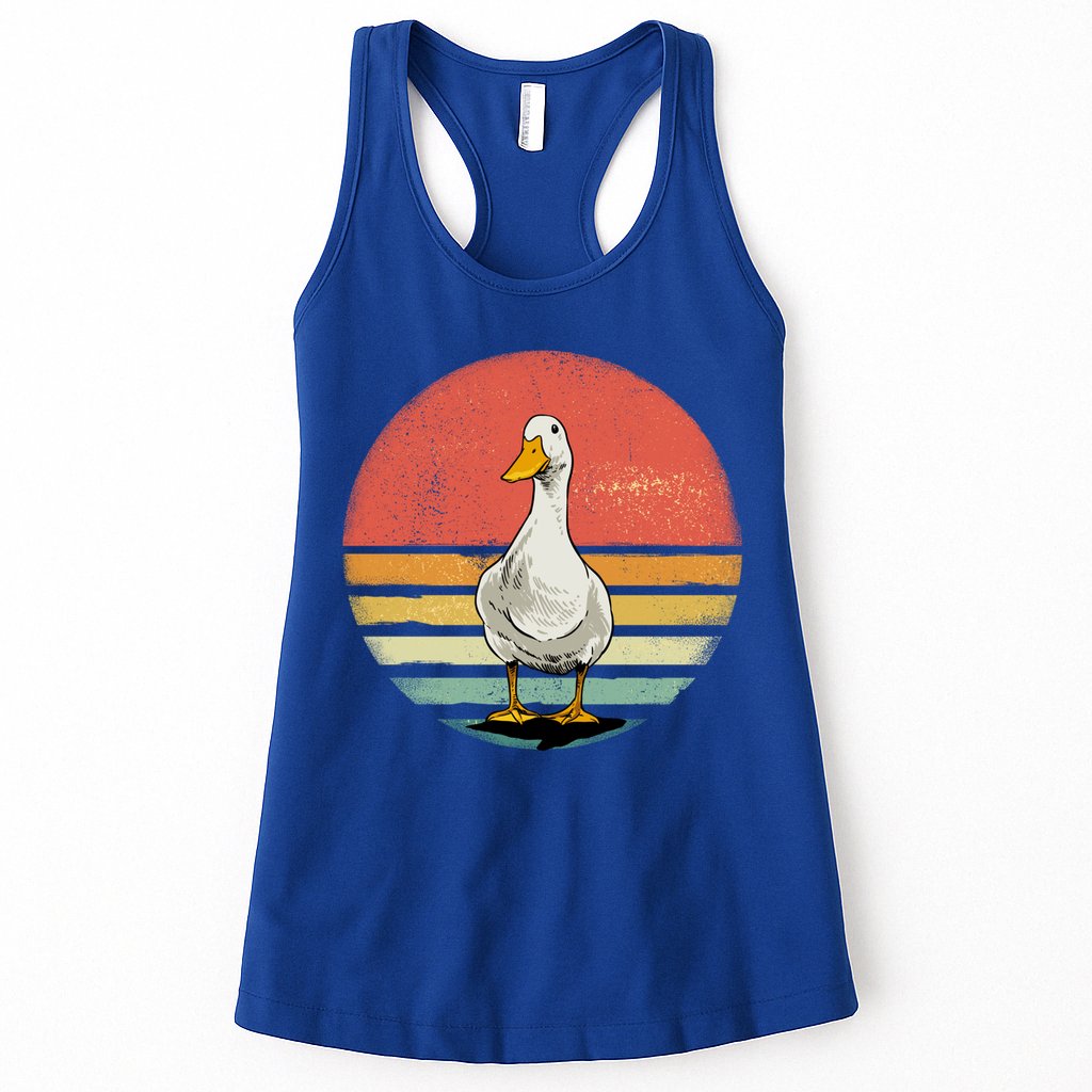 Retro Vintage Duck Gift Womens Tank Top