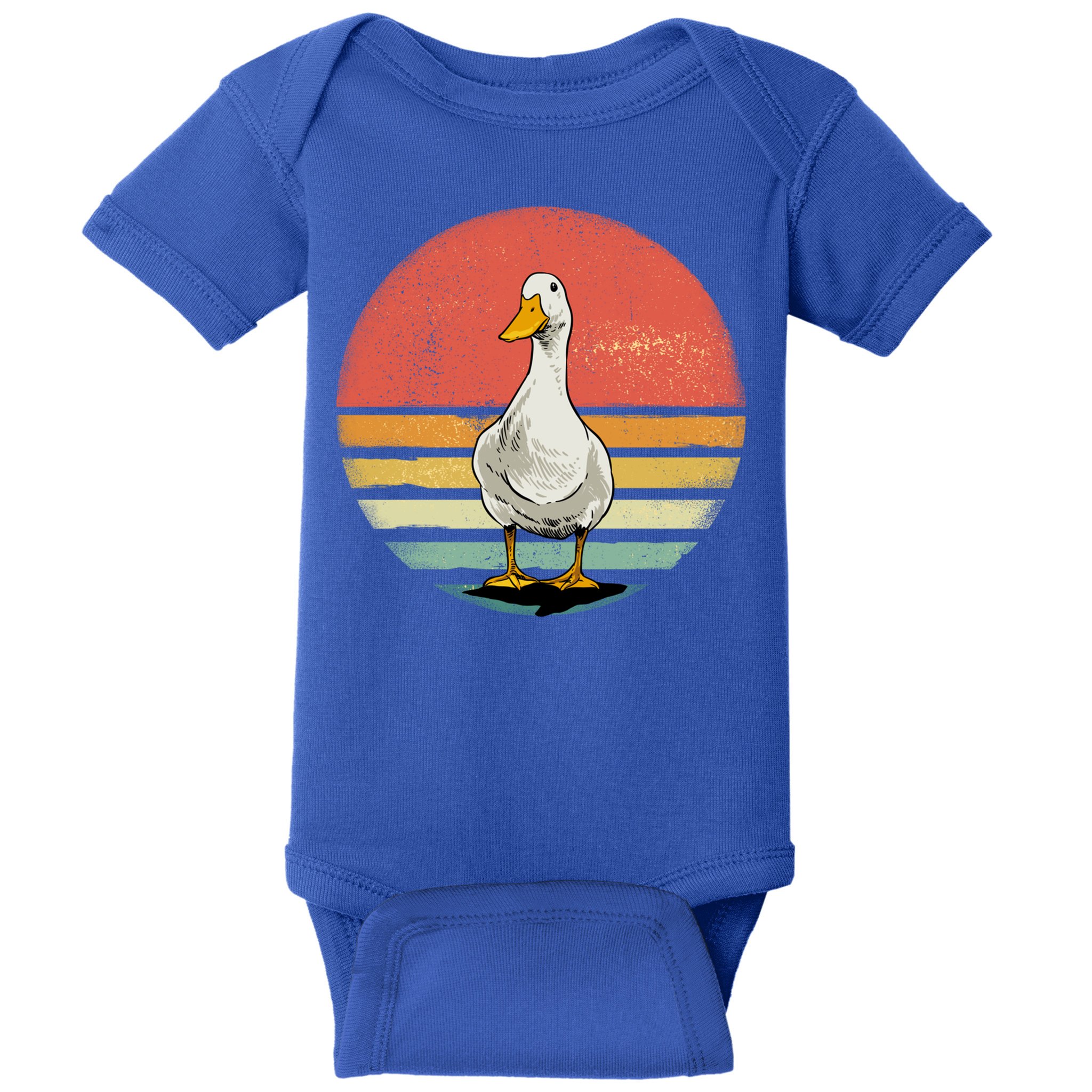 Retro Vintage Duck Gift Baby Bodysuit