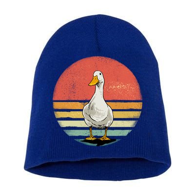 Retro Vintage Duck Gift Short Acrylic Beanie