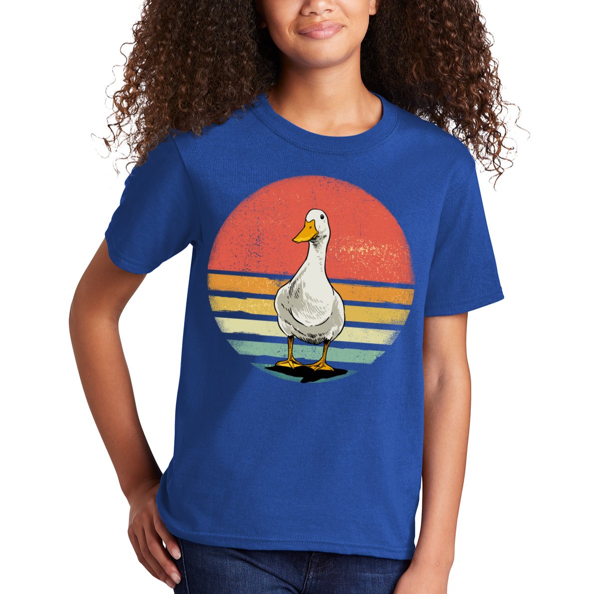 Retro Vintage Duck Gift Kids T-Shirt