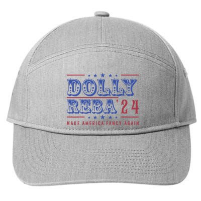 Retro Vintage Dolly And Reba 2024 Make America Fancy Again 7-Panel Snapback Hat