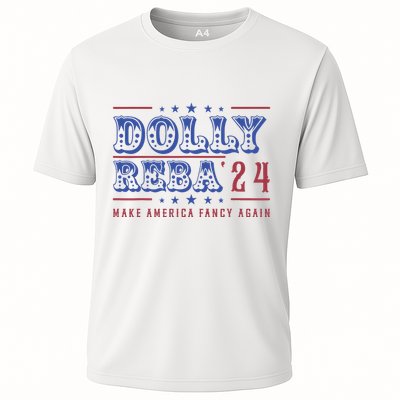 Retro Vintage Dolly And Reba 2024 Make America Fancy Again Performance Shirt