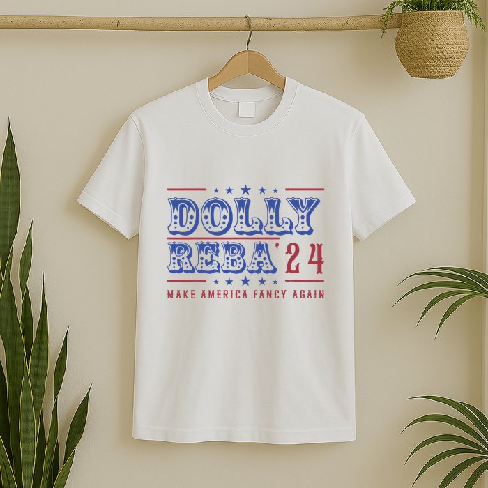 Retro Vintage Dolly And Reba 2024 Make America Fancy Again T-Shirt