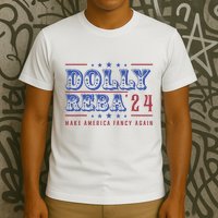 Retro Vintage Dolly And Reba 2024 Make America Fancy Again T-Shirt