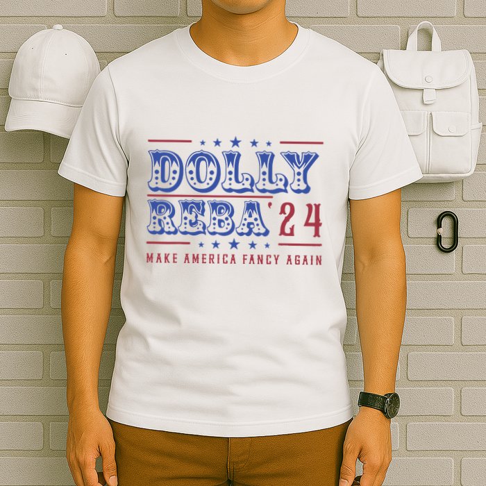 Retro Vintage Dolly And Reba 2024 Make America Fancy Again T-Shirt