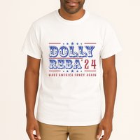 Retro Vintage Dolly And Reba 2024 Make America Fancy Again Tall T-Shirt
