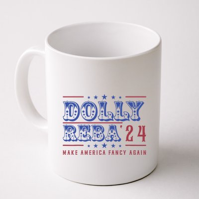 Retro Vintage Dolly And Reba 2024 Make America Fancy Again Mug