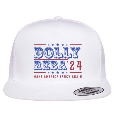 Retro Vintage Dolly And Reba 2024 Make America Fancy Again Flatbill Hat