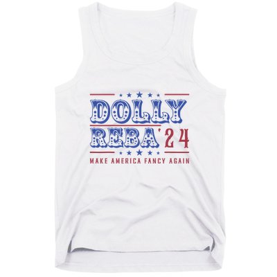 Retro Vintage Dolly And Reba 2024 Make America Fancy Again Tank Top