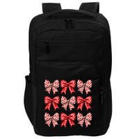 Retro Valentines Day Heart Coquette Bow Impact Tech Backpack