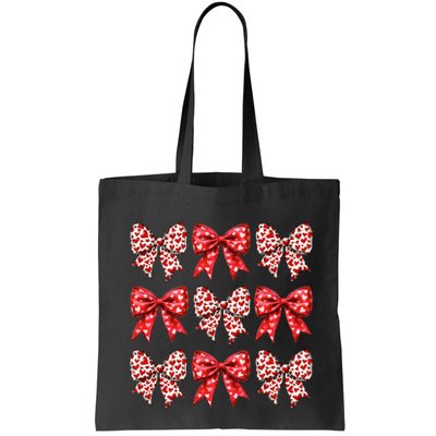 Retro Valentines Day Heart Coquette Bow Bag