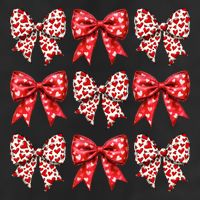 Retro Valentines Day Heart Coquette Bow Trucker Hat
