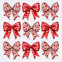 Retro Valentines Day Heart Coquette Bow Garment-Dyed Sweatshirt