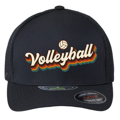 Retro Volleyball Design Volleyball Flexfit Unipanel Trucker Cap