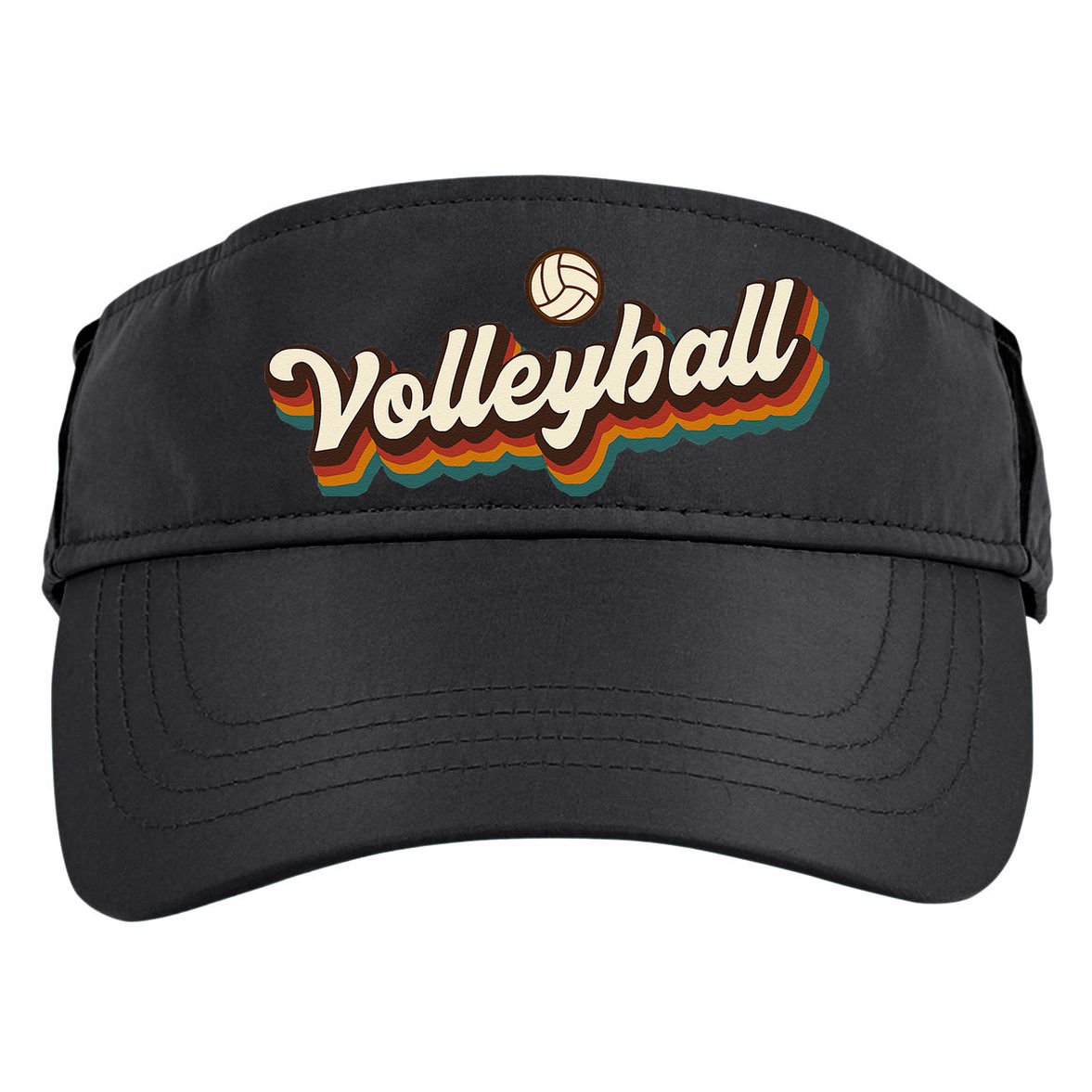 Retro Volleyball Design Volleyball Adult Drive Performance Visor