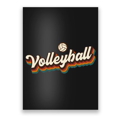 Retro Volleyball Design Volleyball Poster