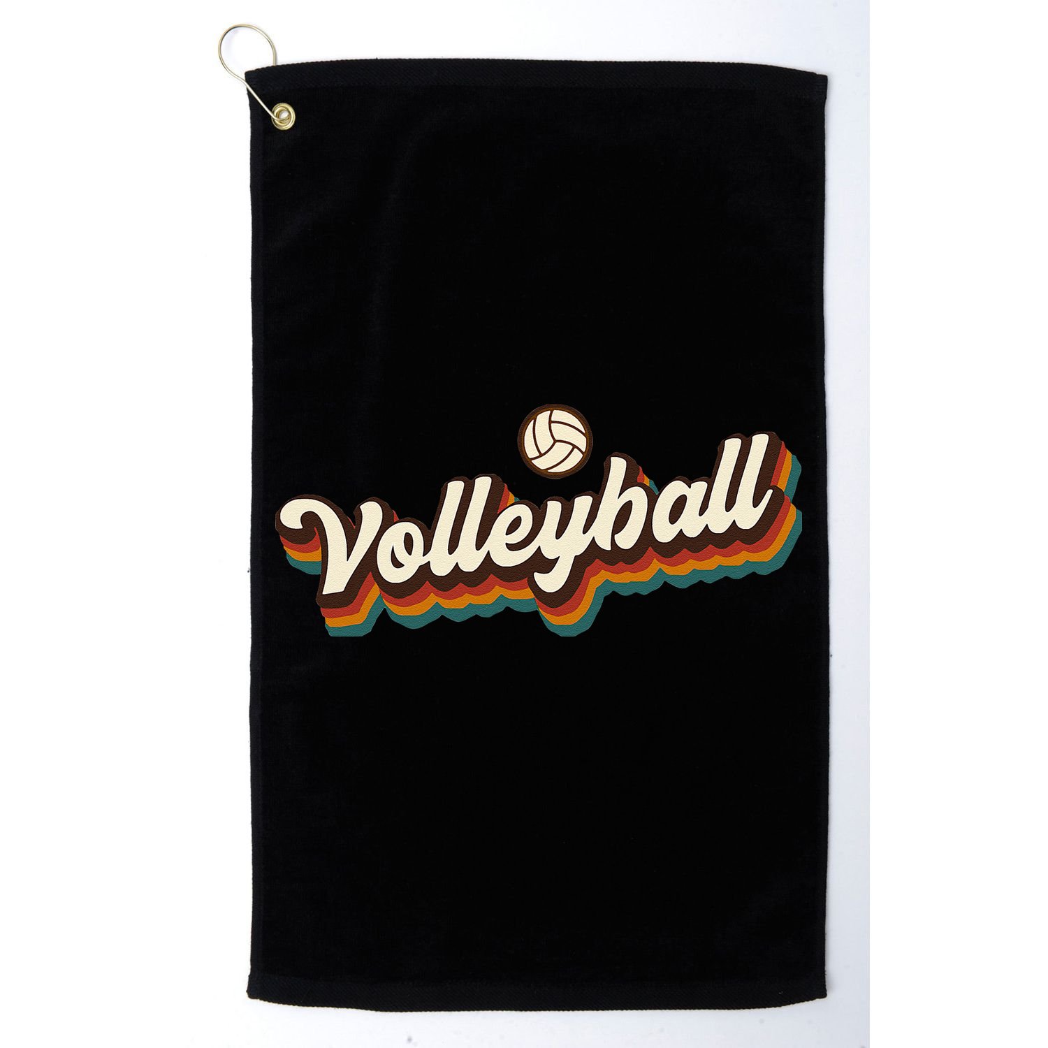 Retro Volleyball Design Volleyball Golf Towel