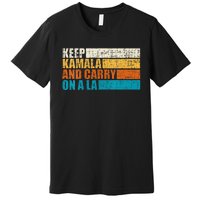 Retro Vintage Distressed Keep Kamala And Carry On A La V Neck Premium T-Shirt