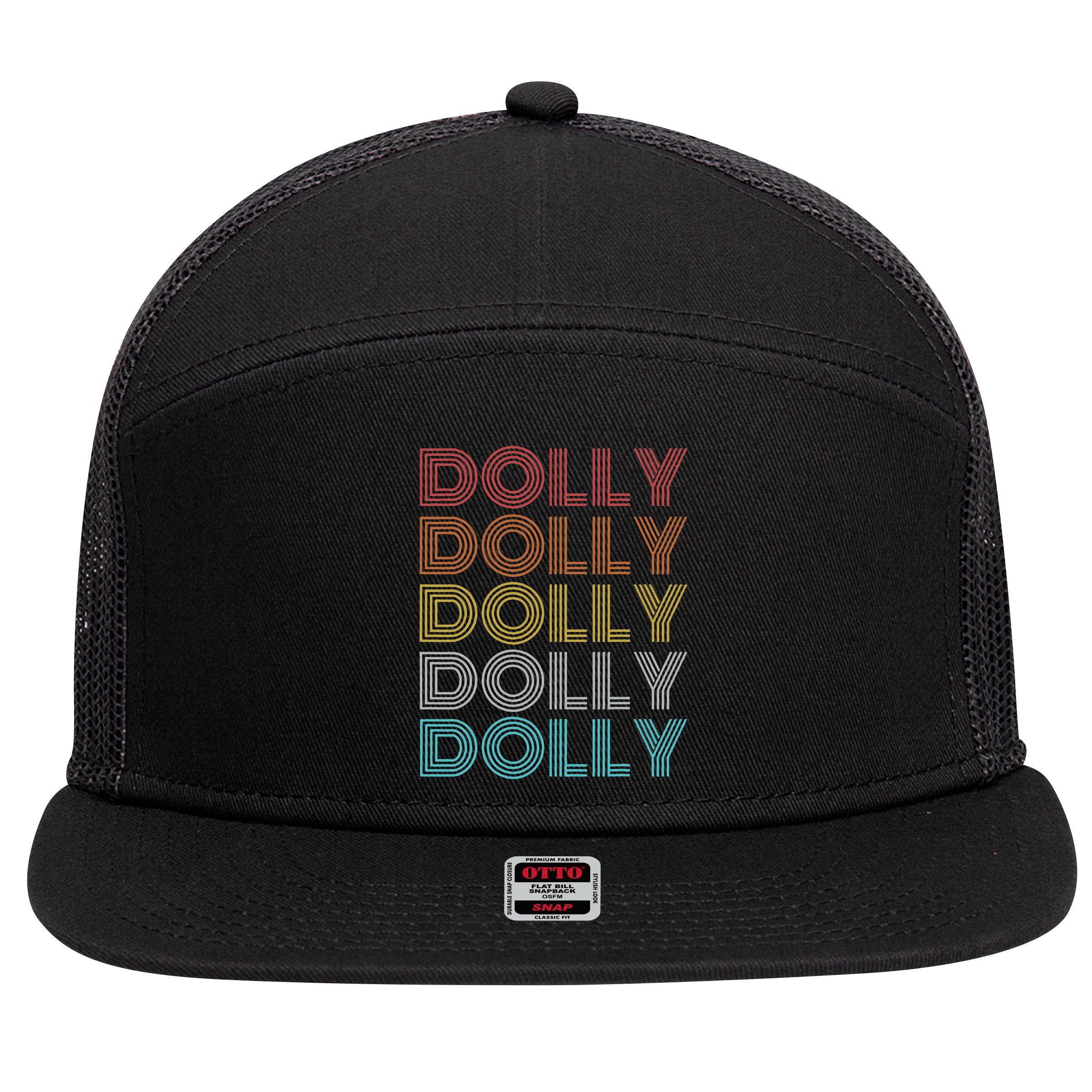 Retro Vintage Dolly 7 Panel Mesh Trucker Snapback Hat
