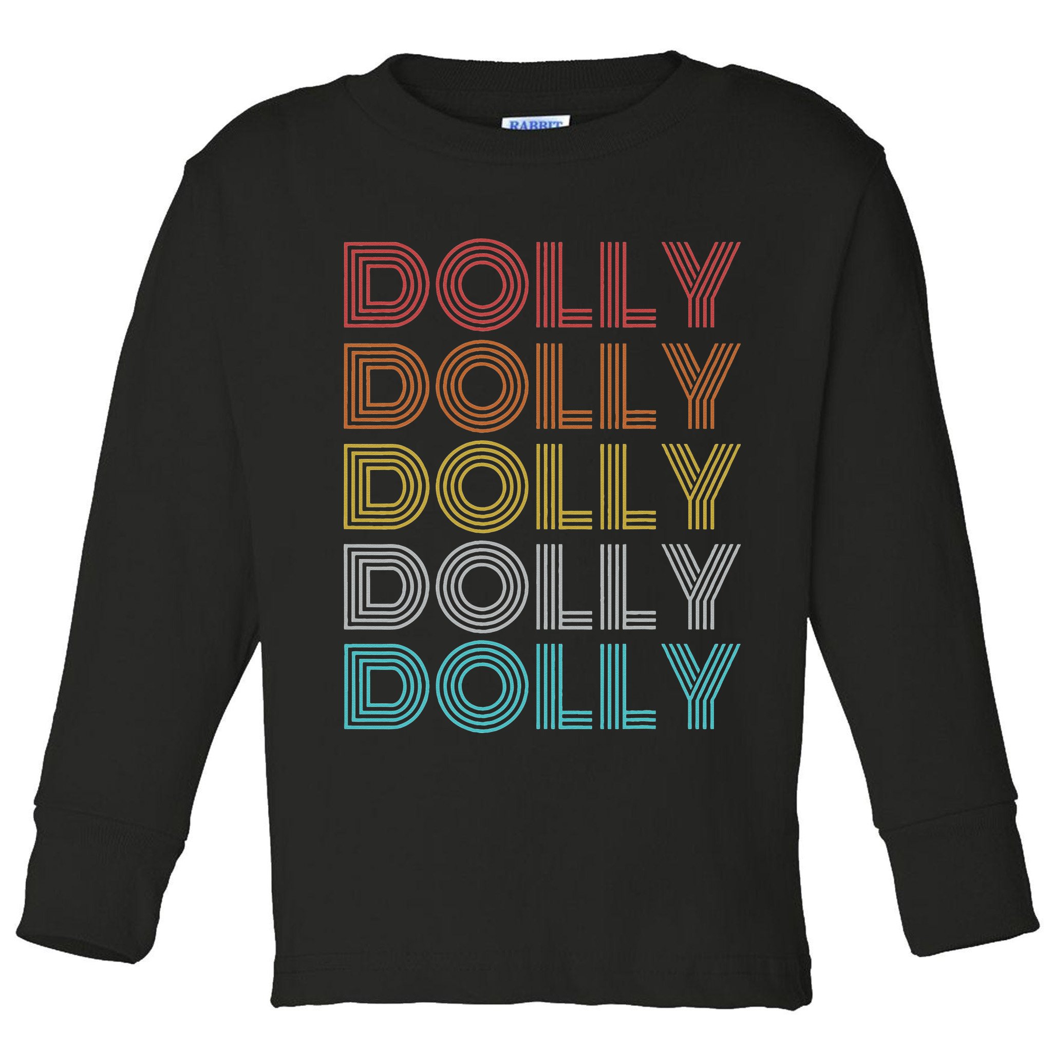 Retro Vintage Dolly Toddler Long Sleeve Shirt