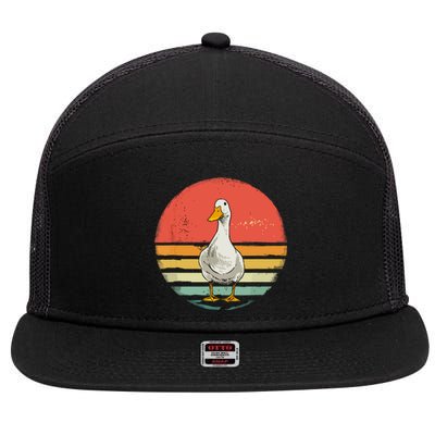 Retro Vintage Duck 7 Panel Mesh Trucker Snapback Hat