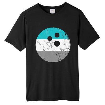 Retro Vintage Distressed Bowling Ball Tall Fusion ChromaSoft Performance T-Shirt