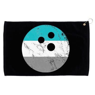 Retro Vintage Distressed Bowling Ball Grommeted Golf Towel