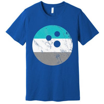 Retro Vintage Distressed Bowling Ball Premium T-Shirt