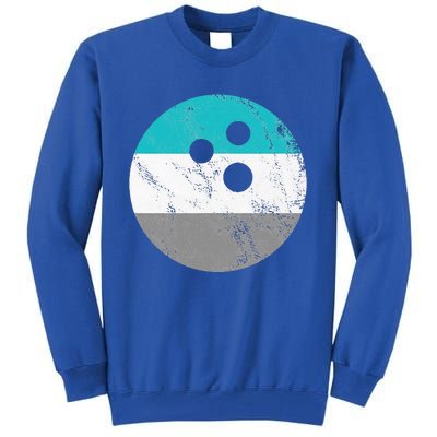 Retro Vintage Distressed Bowling Ball Tall Sweatshirt