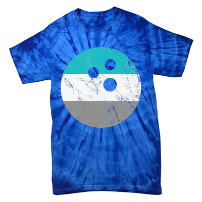 Retro Vintage Distressed Bowling Ball Tie-Dye T-Shirt