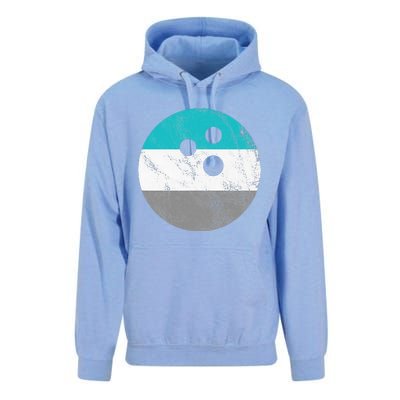 Retro Vintage Distressed Bowling Ball Unisex Surf Hoodie