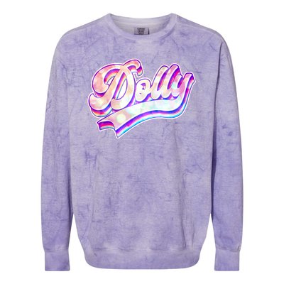 Retro Vintage Dolly Colorblast Crewneck Sweatshirt