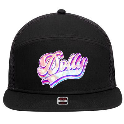 Retro Vintage Dolly 7 Panel Mesh Trucker Snapback Hat