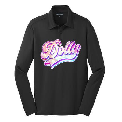 Retro Vintage Dolly Silk Touch Performance Long Sleeve Polo