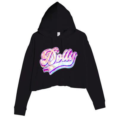 Retro Vintage Dolly Crop Fleece Hoodie