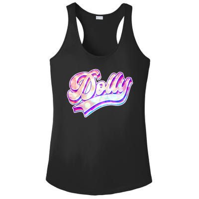 Retro Vintage Dolly Ladies PosiCharge Competitor Racerback Tank