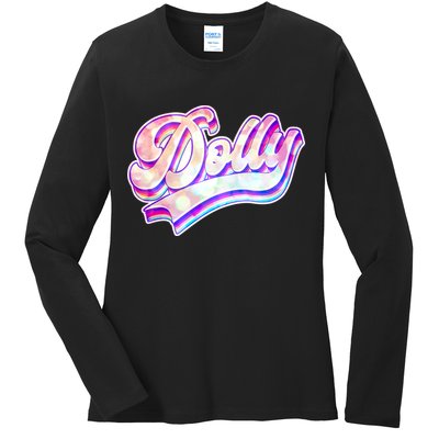 Retro Vintage Dolly Ladies Long Sleeve Shirt