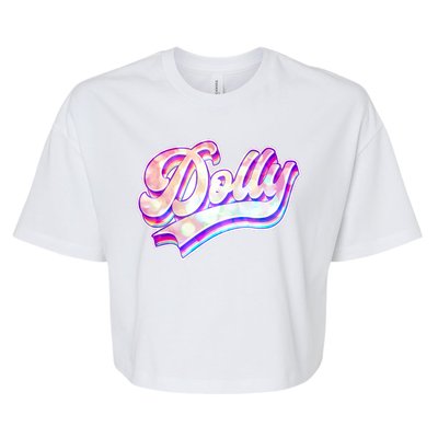 Retro Vintage Dolly Bella+Canvas Jersey Crop Tee