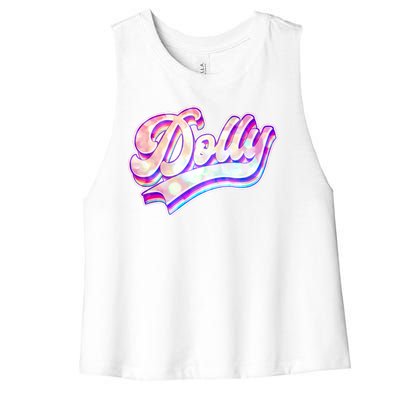 Retro Vintage Dolly Women's Racerback Cropped Tank