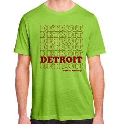 Retro Vintage Detroit Have A Nice Day Adult ChromaSoft Performance T-Shirt