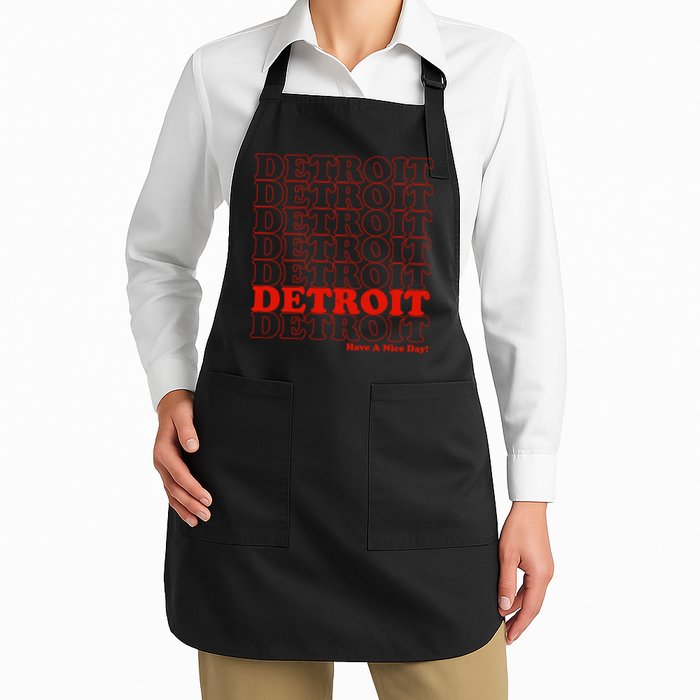 Retro Vintage Detroit Have A Nice Day Apron