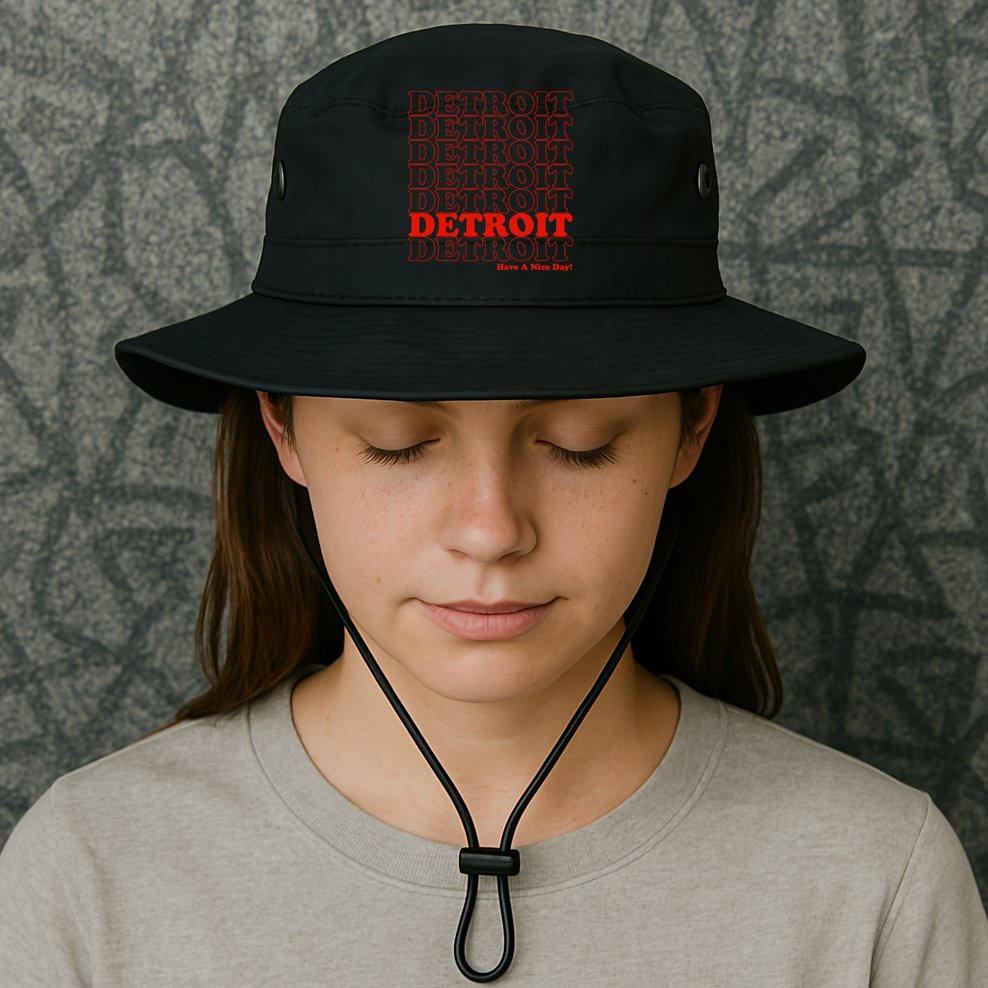 Retro Vintage Detroit Have A Nice Day Bucket Hat