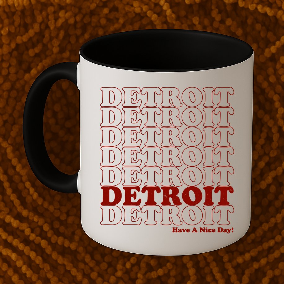 Retro Vintage Detroit Have A Nice Day Mug
