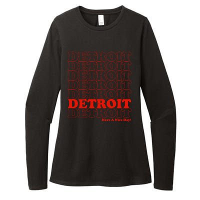 Retro Vintage Detroit Have A Nice Day Womens CVC Long Sleeve Shirt