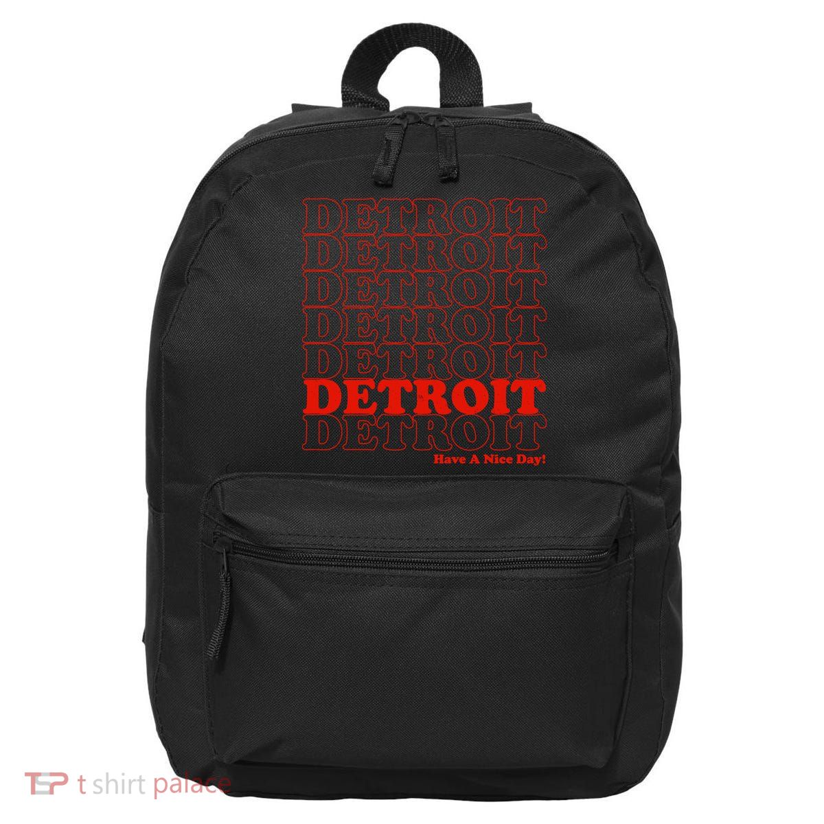 Retro Vintage Detroit Have A Nice Day 16 in Basic Backpack
