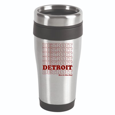 Retro Vintage Detroit Have A Nice Day 16oz Travel Tumbler